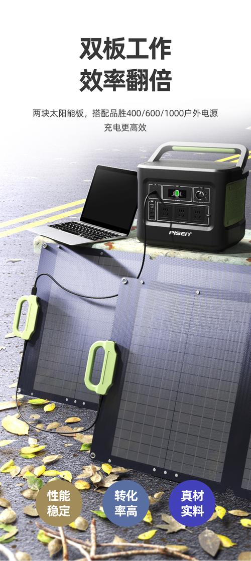 品胜 太阳能电池板100w 折叠便携移动 100w光伏发电家用露营搭配户外